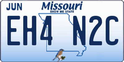 MO license plate EH4N2C