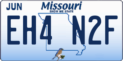 MO license plate EH4N2F