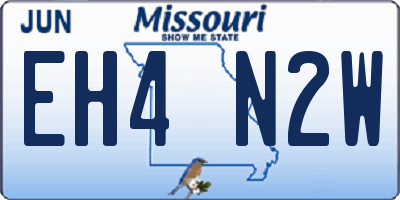 MO license plate EH4N2W