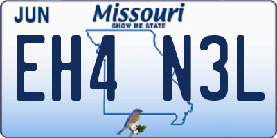 MO license plate EH4N3L