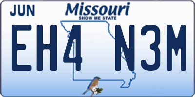 MO license plate EH4N3M