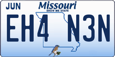 MO license plate EH4N3N
