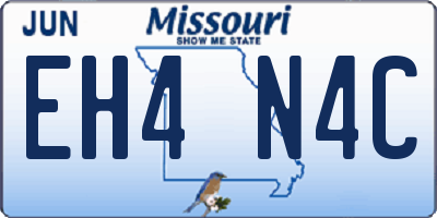 MO license plate EH4N4C