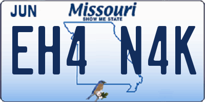 MO license plate EH4N4K