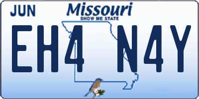 MO license plate EH4N4Y