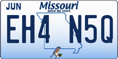 MO license plate EH4N5Q