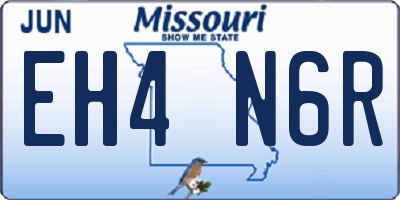 MO license plate EH4N6R