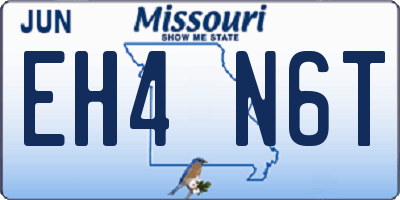 MO license plate EH4N6T