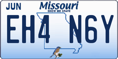 MO license plate EH4N6Y