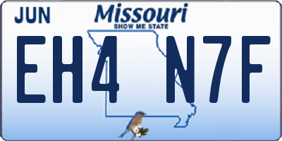 MO license plate EH4N7F