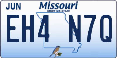 MO license plate EH4N7Q