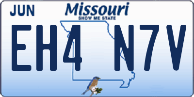 MO license plate EH4N7V
