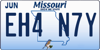 MO license plate EH4N7Y