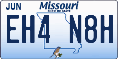 MO license plate EH4N8H
