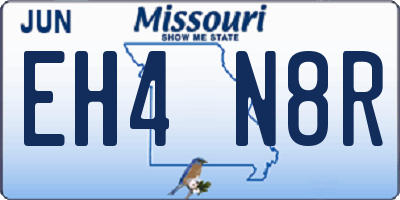 MO license plate EH4N8R
