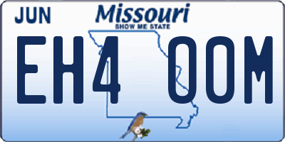 MO license plate EH4O0M