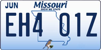 MO license plate EH4O1Z
