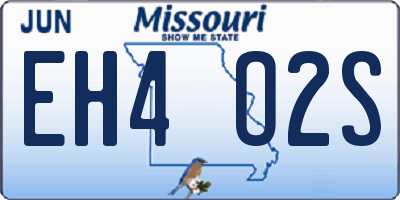 MO license plate EH4O2S