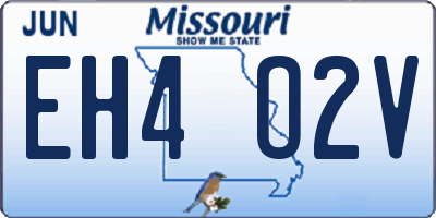 MO license plate EH4O2V