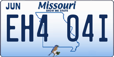 MO license plate EH4O4I