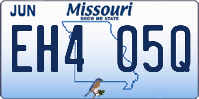 MO license plate EH4O5Q