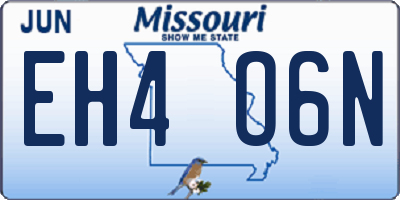 MO license plate EH4O6N