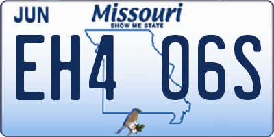 MO license plate EH4O6S