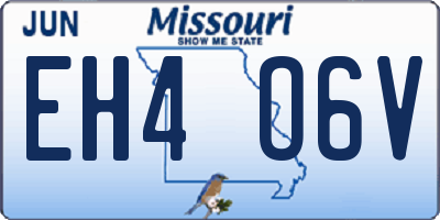 MO license plate EH4O6V
