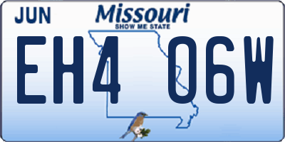 MO license plate EH4O6W