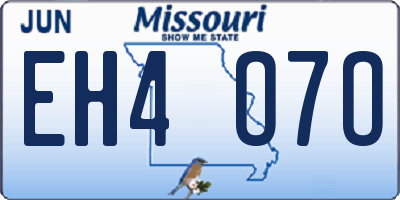 MO license plate EH4O7O