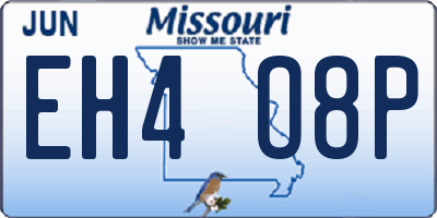 MO license plate EH4O8P