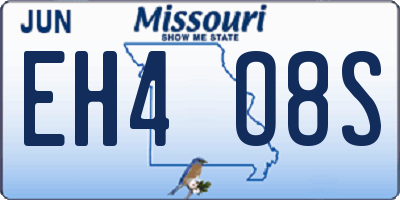 MO license plate EH4O8S