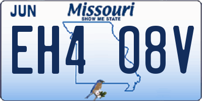 MO license plate EH4O8V