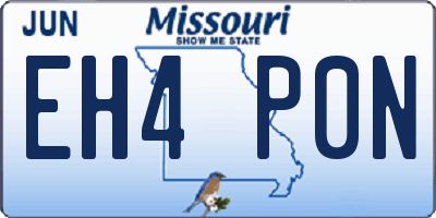MO license plate EH4P0N