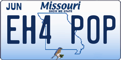 MO license plate EH4P0P