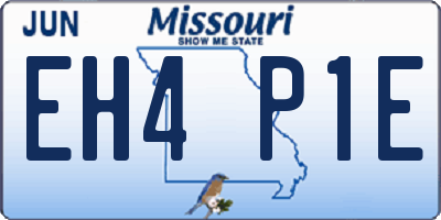 MO license plate EH4P1E
