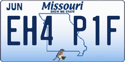 MO license plate EH4P1F