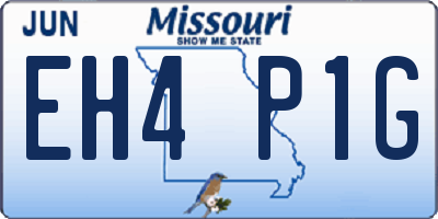 MO license plate EH4P1G