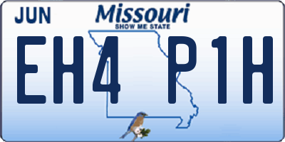 MO license plate EH4P1H
