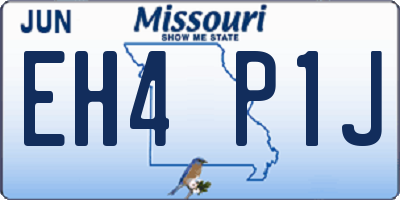 MO license plate EH4P1J
