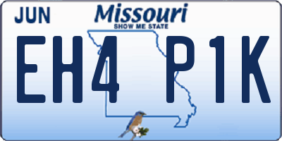 MO license plate EH4P1K