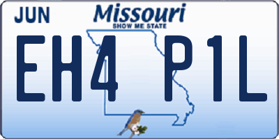MO license plate EH4P1L