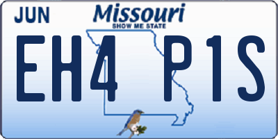 MO license plate EH4P1S