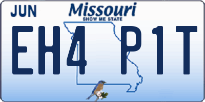 MO license plate EH4P1T