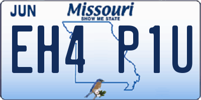 MO license plate EH4P1U