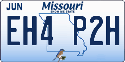 MO license plate EH4P2H