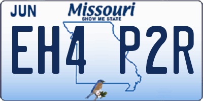 MO license plate EH4P2R