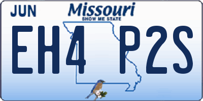MO license plate EH4P2S