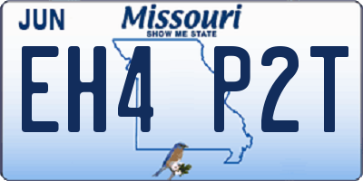 MO license plate EH4P2T