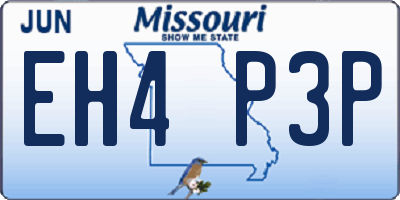 MO license plate EH4P3P
